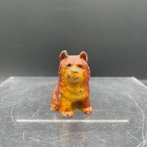 Hubley? Painted Cast Iron Chow Chow Dog Miniature Souvenir Figurine Paperweight